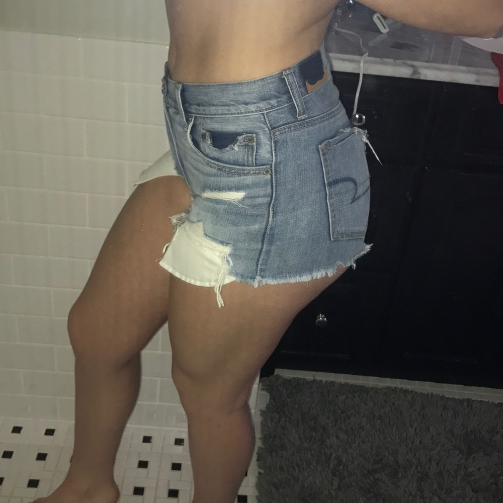 American eagle distressed jean short